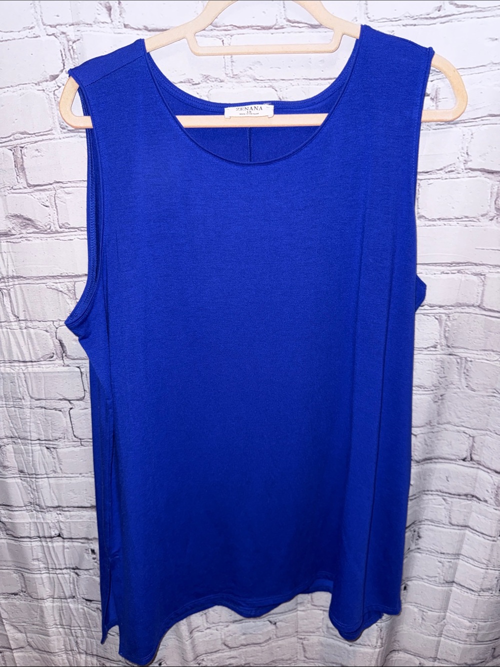 Zenana Outfitters Cobalt Blue Sleeveless Round Neck Tank Top